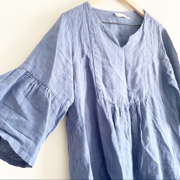 Match Point Linen Tunic Top Baby Doll Size Small - Picture 3 of 5